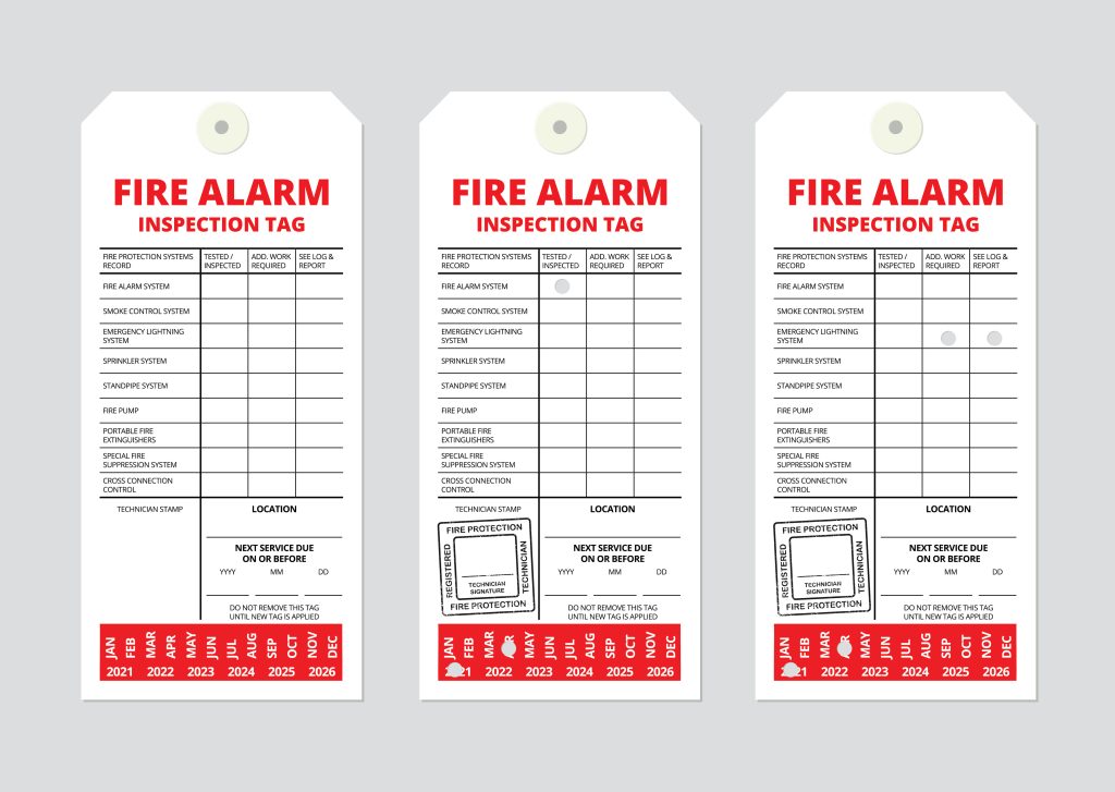 fire inspection tag