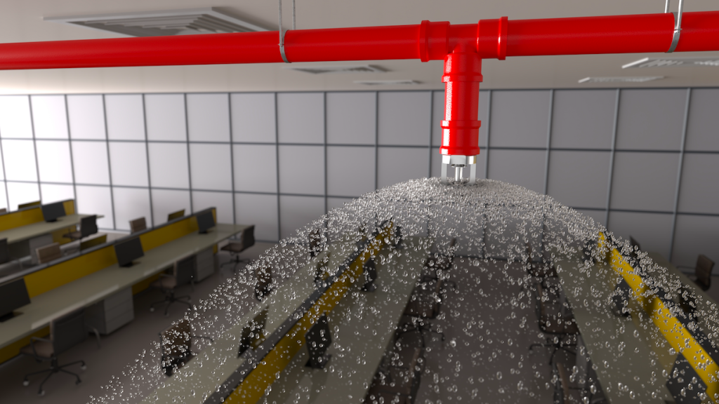 Office Fire Sprinkler 3D Render By Pixel Fabrikası